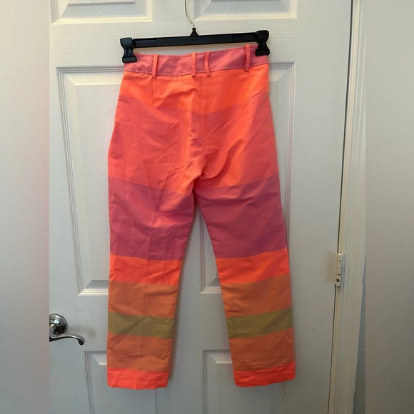 ! Camilla and Marc Adelaide Trousers Pink Striped Color block Orange Pants… - Picture 4 of 5